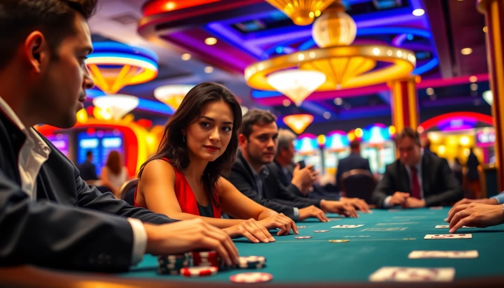 Experience a vibrant casino scene at https://mm88bc.com/ where players engage in thrilling games.