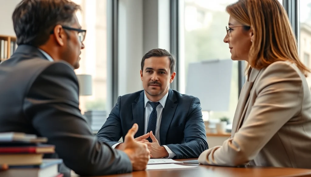 Discussing employment law at https://www.lalitlaw.com with a professional lawyer and client.