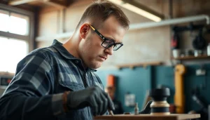 Schlüsseldienst Mannheim – Techniker öffnet beschädigungsfrei eine Tür mit professionellem Werkzeug.