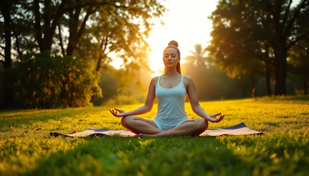Enhance your wellness journey with yoga and nature at https://healthyvix.com, featuring a serene individual practicing outdoors.