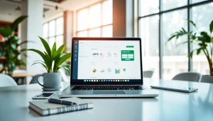 Enhance productivity with WPS办公 software displayed on a modern office laptop.