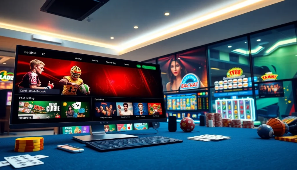 Engaging TV88 gaming interface showcasing diverse betting options and user-friendly design.