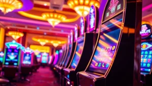 Menggandeng kecanggihan sayapbola slot di kasino dengan efek cahaya neon cerah.