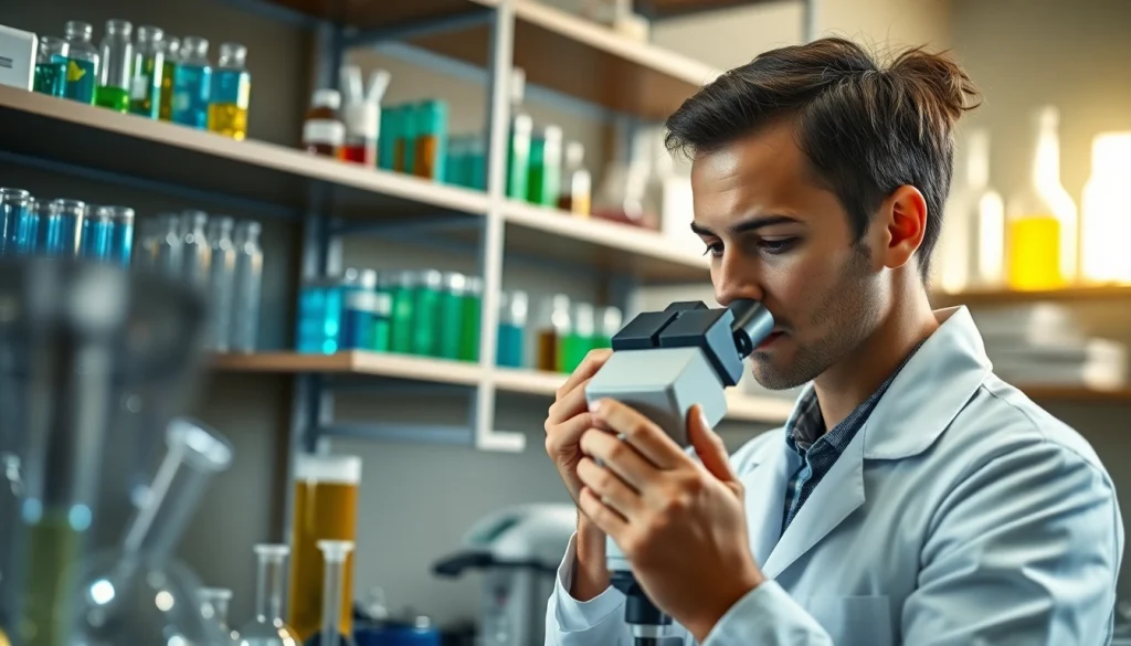 Analyzing research peptides in a professional laboratory setting