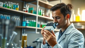 Analyzing research peptides in a professional laboratory setting