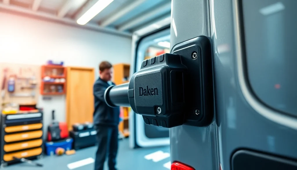 Installazione delle serrature professionali di dakenlocks.com in un ambiente di lavoro sicuro.