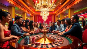 Players enjoying a game at a casino while experiencing the excitement of 79king có.