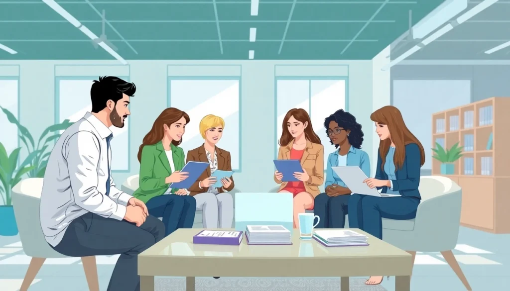 Facilitating Insurance Claims Help with professional teamwork in a bright office environment.