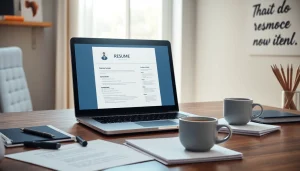 Crafting a professional resume using an effective resume building approach in a clean workspace.
