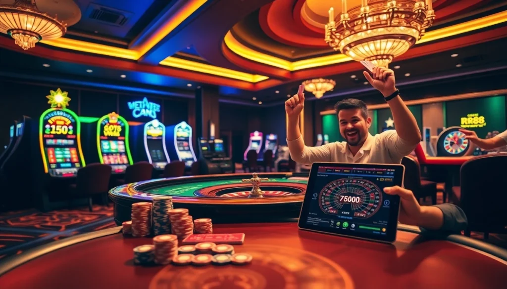 Experience thrilling bets at RR88 with a lively casino atmosphere and winning cards.