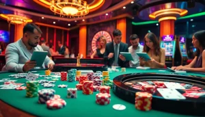 Experience the excitement of online gambling with f8bet at a vibrant casino scene.
