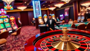 Spin the roulette wheel at rr88, showcasing a vibrant casino atmosphere filled with excitement.