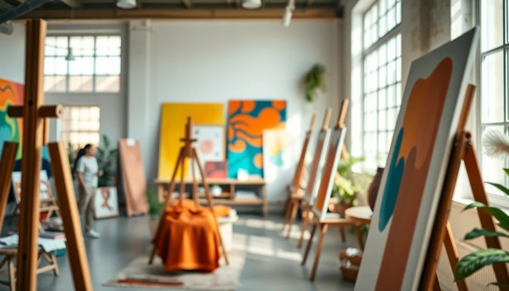 Créer de magnifiques œuvres sur fredericjulien-design.fr dans un studio artistique coloré.