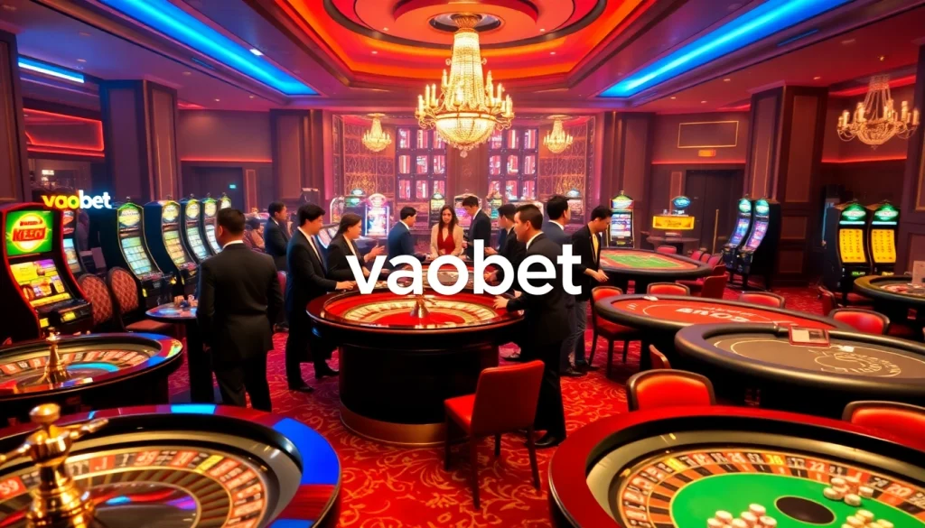 Experience thrilling gameplay with vaobet’s interactive casino atmosphere filled with excitement.