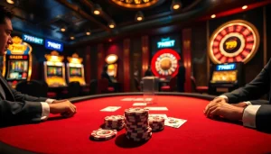 Experience the excitement at 789BET with professional players at a sleek poker table.
