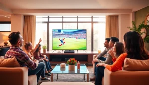 Engage with entertainment on https://bosstv.ca in a vibrant living room filled with joy.