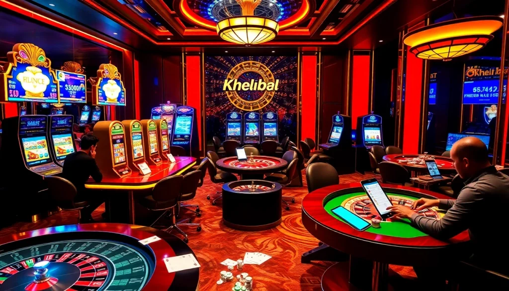 Khela88 players enjoy thrilling sports betting and casino games in a luxurious setting.