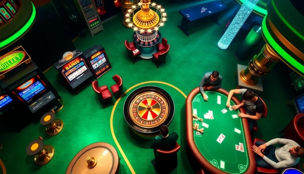 Experience the thrill of gambling at https://www.6rwin55.com/ with players engaged at dynamic casino tables.