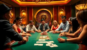 Experience the thrill of winning at 33win 2 with an elegant poker table and diverse players celebrating.