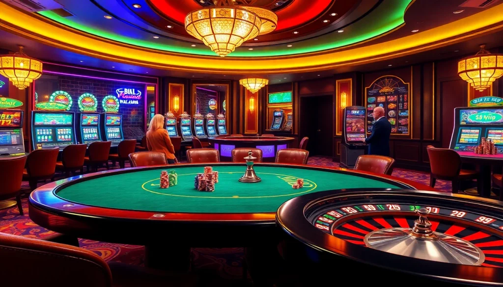 High-stakes poker action at s88vip casino with colorful chips and roulette wheel.