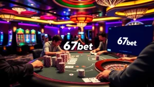 Experience the thrill of poker at 67bet with players engaging and high-stakes action.