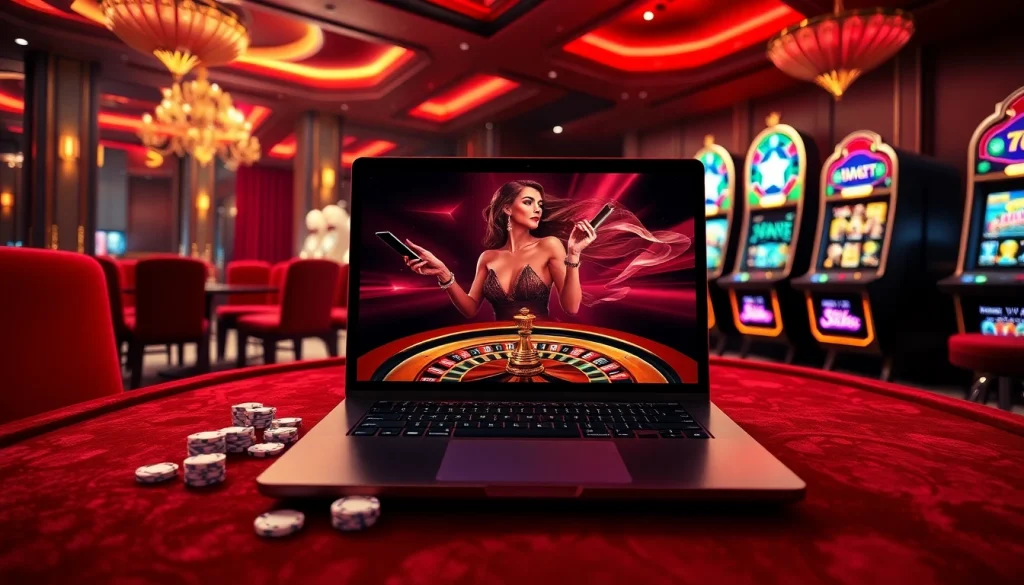 Register for S8 with excitement as a player engages in thrilling casino games among vibrant chips and roulette.
