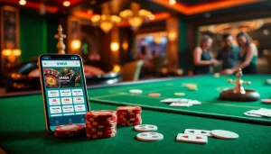 VM88 offers a professional online gambling experience with exciting casino visuals, including roulette and poker elements.