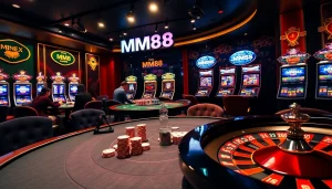 Experience thrilling gameplay at MM88's luxurious casino tables and vibrant slot machines.