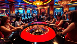 Experience the excitement of RR88's vibrant casino environment with thrilling roulette and slot games.