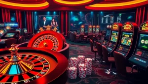 Experience the thrill of online gaming with https://ax88.com.de/ showcasing roulette, slots, and poker action in an exciting casino environment.