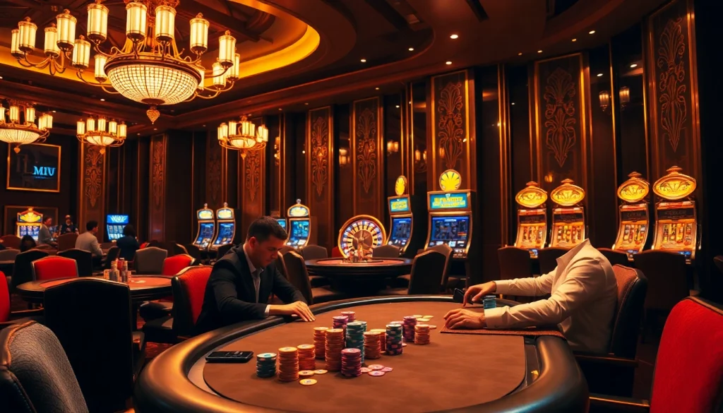 Experience the excitement of gambling in style at https://mm88.sh/ with our luxurious poker game setup.
