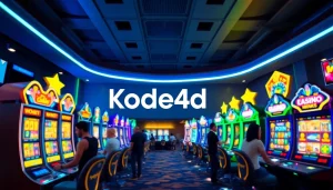 Kode4d online gaming platform showcasing vibrant slot games and a modern interface.