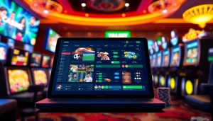 Experience fly88 đang nhập in a vibrant digital gaming environment showcasing casino games and sports betting.