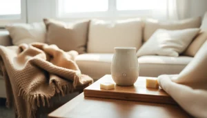 Enhance your home ambiance with https://www.scentswarmers.com modern wax warmer in a cozy setting.