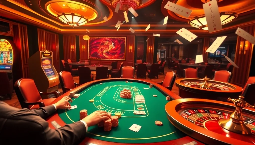 Experience the thrill of betting at Trang chủ Hi88, featuring vibrant casino elements and high-stakes excitement.