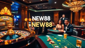 Experience the thrill of winning at NEW88 with diverse casino games in a vibrant setting.