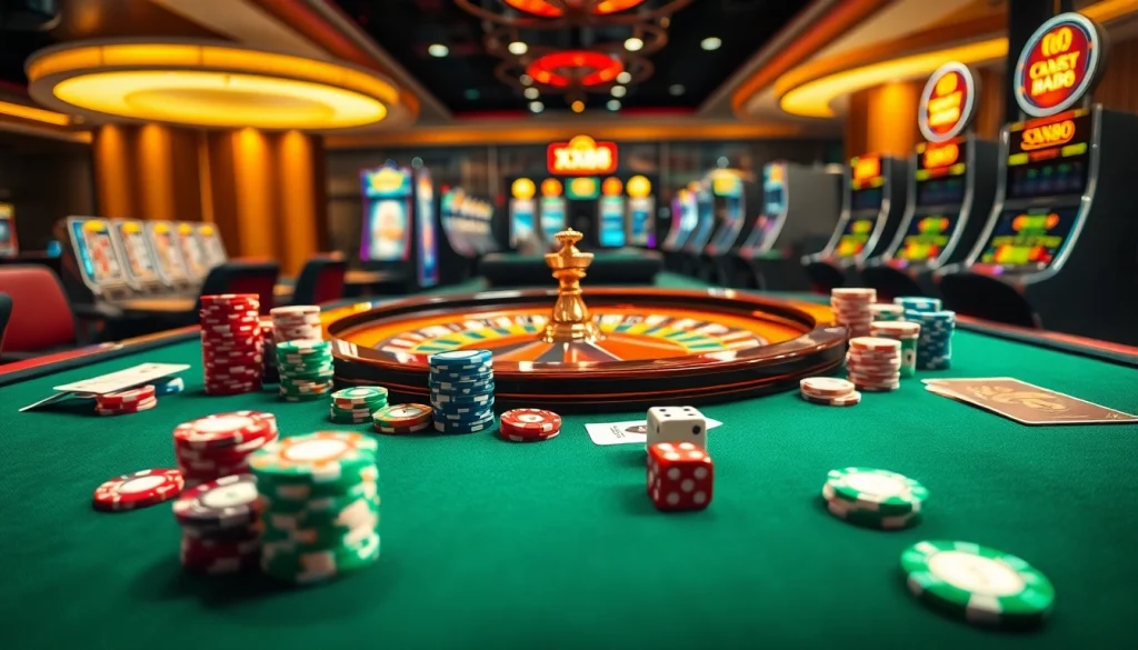 Experience thrilling gambling at link xx88 with a vibrant table of chips and cards inviting players to win.