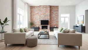 Engaging home renovation showcasing a transformed living room with modern decor.