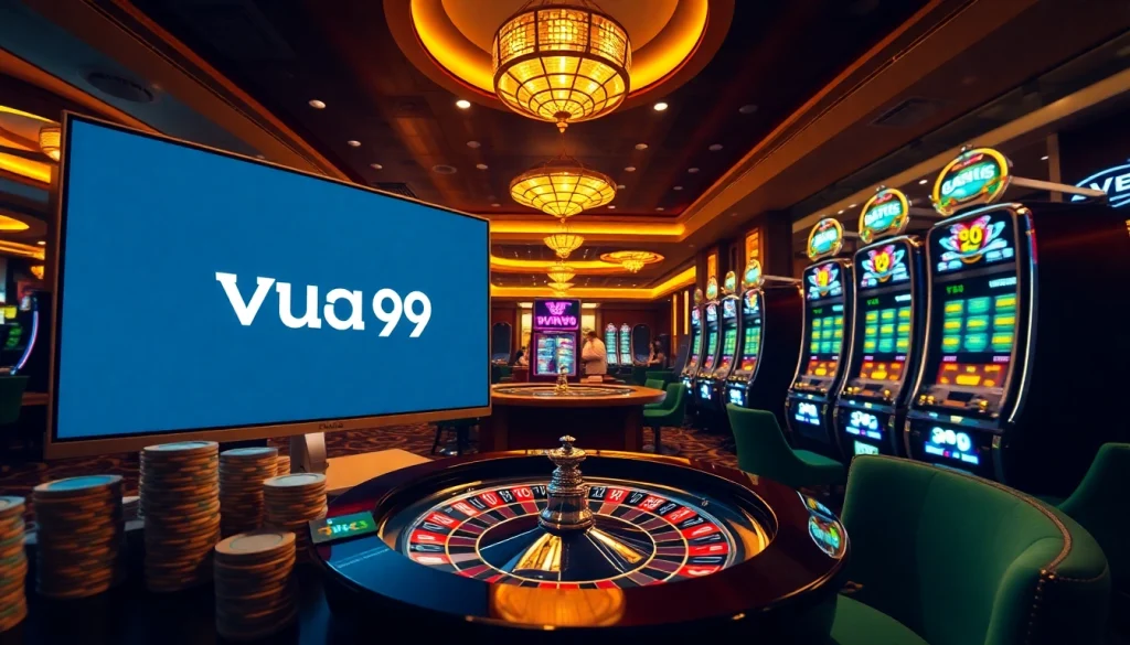 Experience the excitement of online gambling with Vua99's vibrant casino atmosphere.