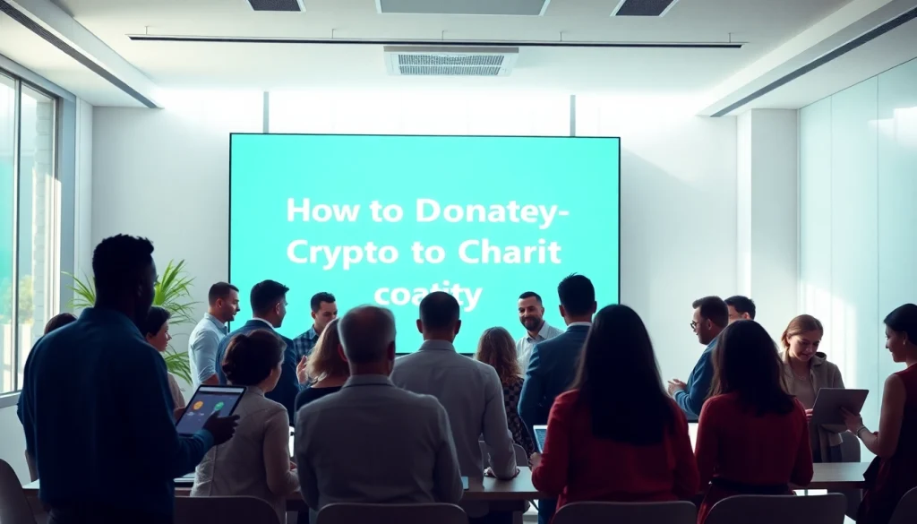 Learn how to donate crypto to charity through engaging community events showcasing interaction.