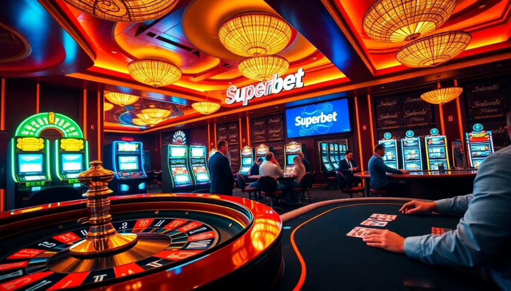 Experience the thrill of Superbet with engaging casino games and luxurious gaming atmosphere.
