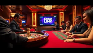 Experience the excitement of gambling with MM88 LINK in a luxurious casino setting.