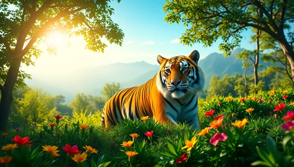 Safari de pandachi.fr présentant un tigre majestueux dans un habitat naturel.