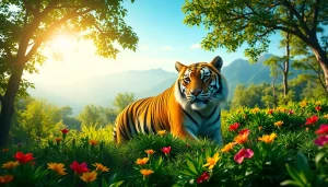 Safari de pandachi.fr présentant un tigre majestueux dans un habitat naturel.