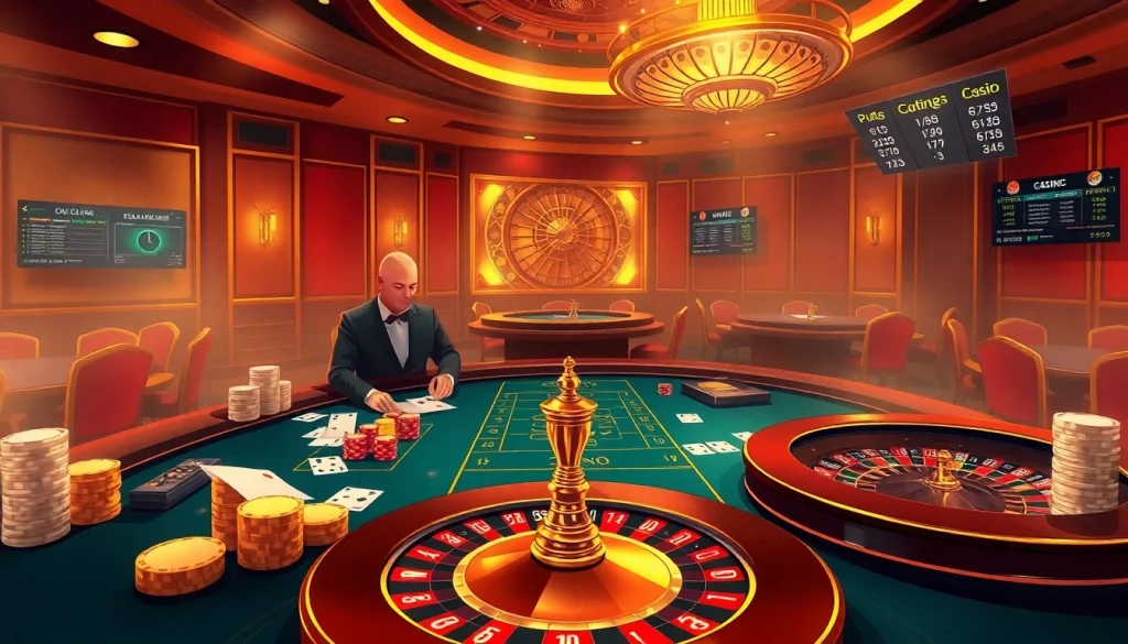 Experience the excitement of Nhà cái uy tín with professional dealers and vibrant casino lights.