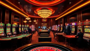 Experience the excitement of gaming at PG66 with vibrant tables and thrilling roulette.