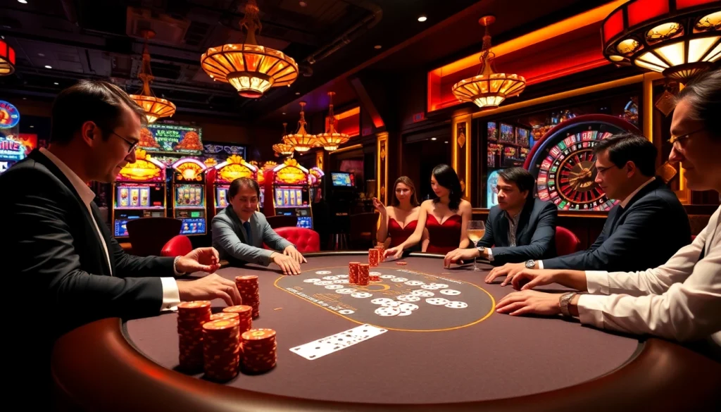 High-stakes poker scene with s8 chips and cards in a luxurious casino setting.