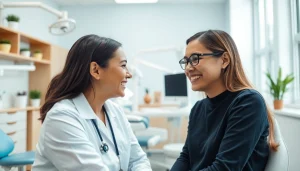 Experience level orthodontics consultation with a friendly orthodontist and satisfied patient.