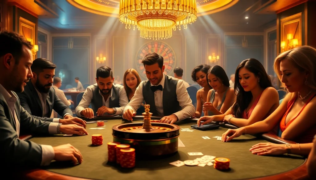 Engage in high-stakes gambling with obral toto at a luxurious casino table showcasing chips and cards.