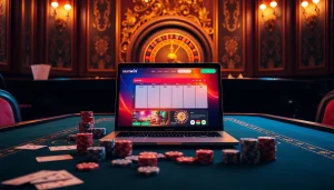 Experience an exhilarating moment at sunwin casino with vibrant gaming action and rich decor.